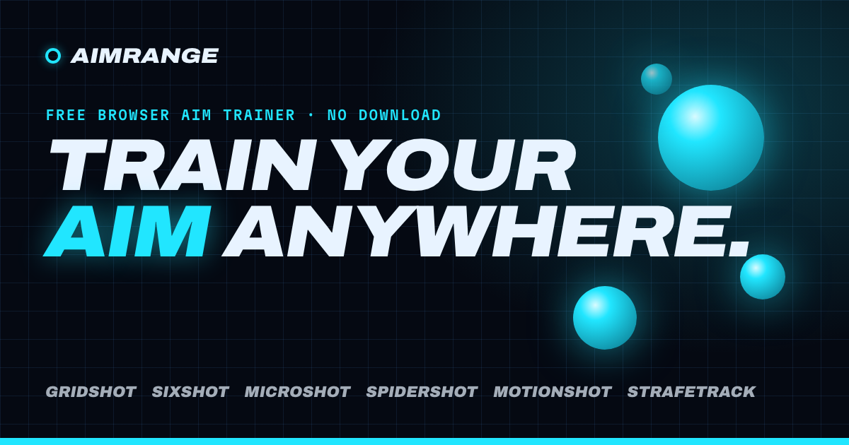 AimRange — Free Browser Aim Trainer with VALORANT Sensitivity